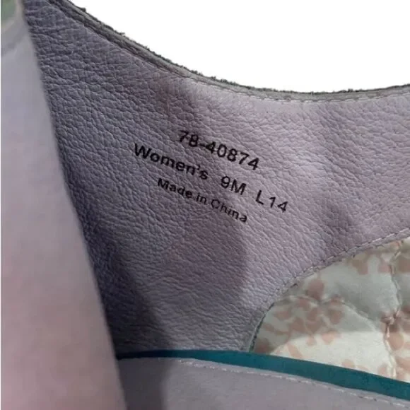 Johnston & Murphy Meagan Velcro Swing Teal Waxy Calf Size 9 Platforms - Picture 4 of 11